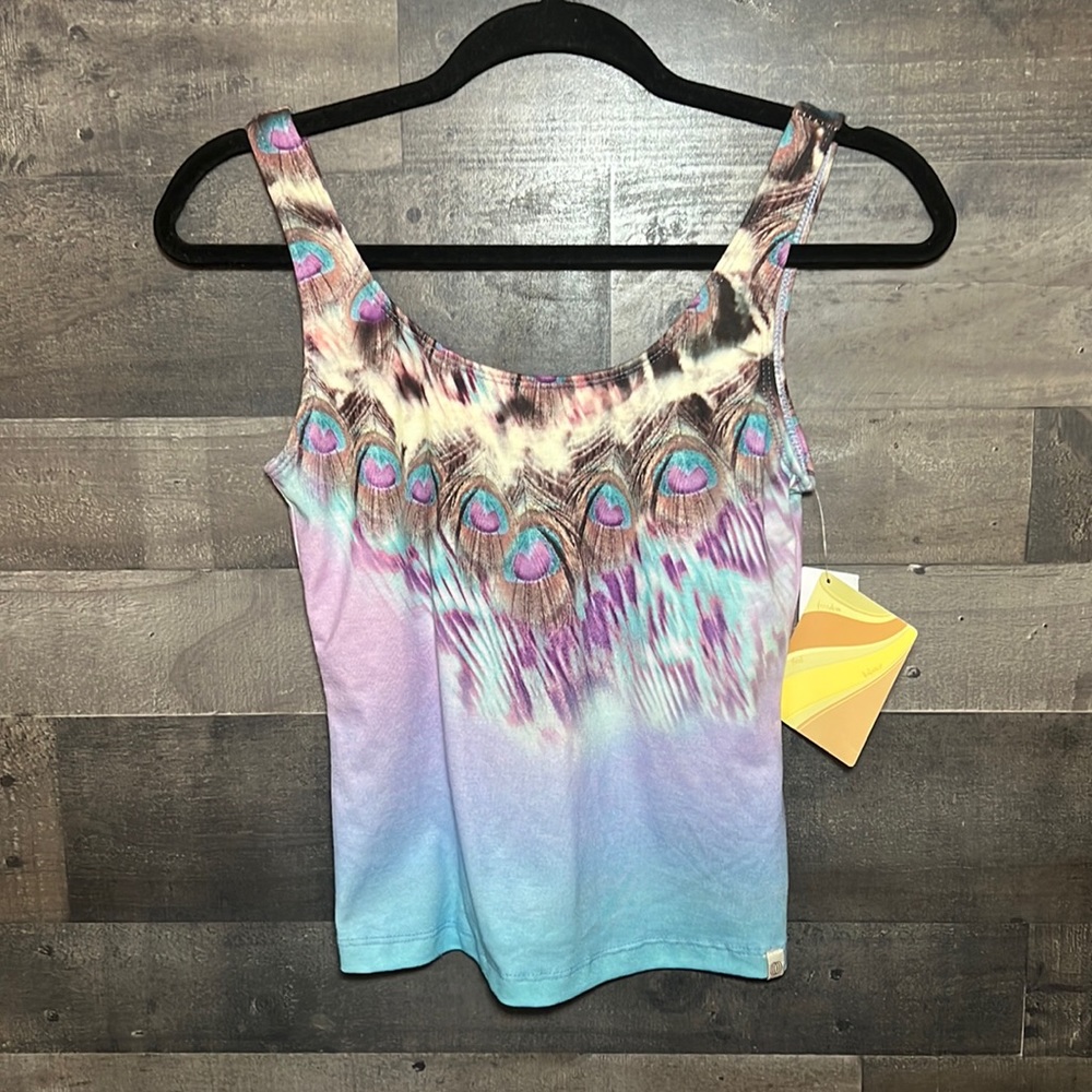 New Purples and Blues With Peacock Print Balance Collection Tank Top